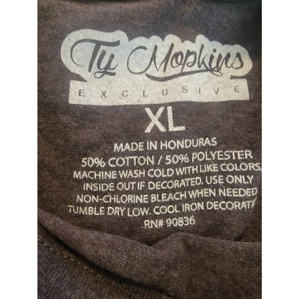 TY Mopkins starter Men's World Champions Detroit Basketball Rare T-shirt Gray XL - Picture 4 of 6